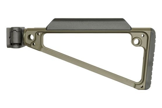 Midwest Industries Triangle Side Folding Stock has a rubber buttpad